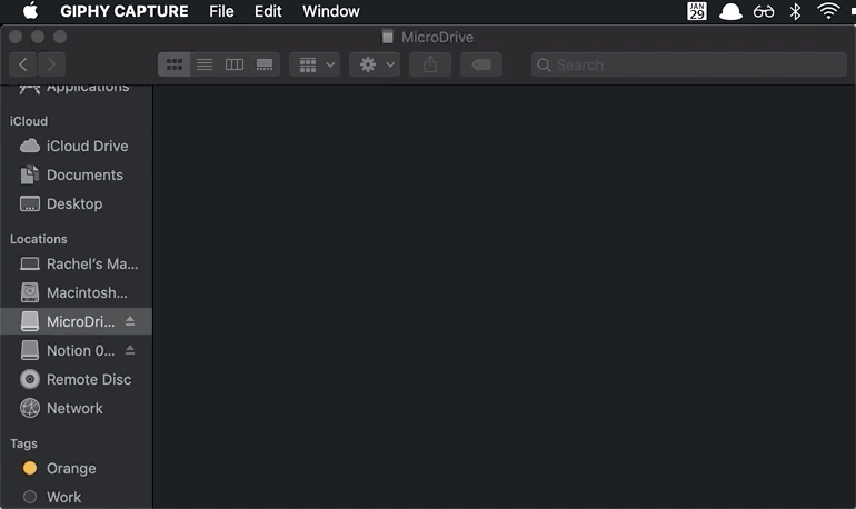 making a folder using finder