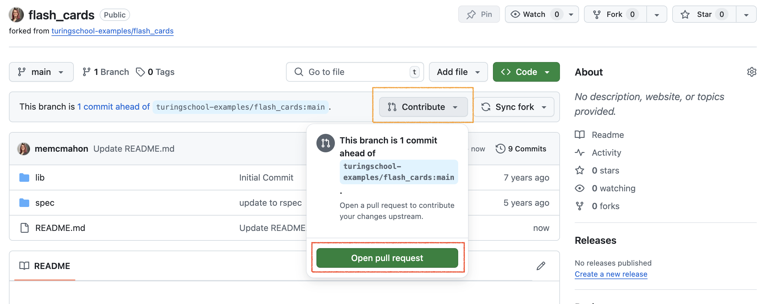 Create Pull Request from your repository